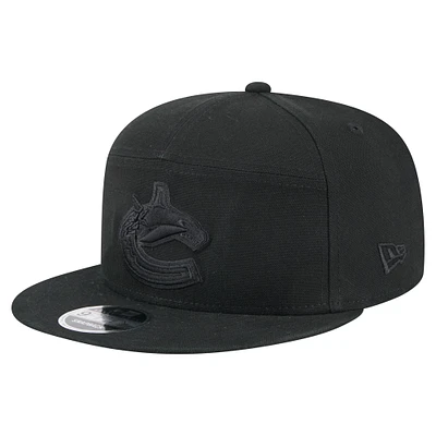 Casquette snapback 9FIFTY en toile noire New Era pour homme des Canucks de Vancouver