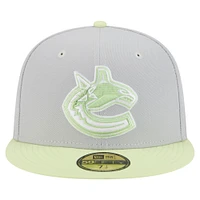 Men's New Era  Gray/Light Green Vancouver Canucks Color Pack Two-Tone 59FIFTY Fitted Hat