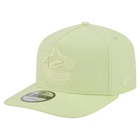 Casquette ajustable 9FIFTY ton sur ton en forme de A des Canucks de Vancouver de New Era pour homme, vert clair