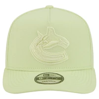 Casquette ajustable 9FIFTY ton sur ton en forme de A des Canucks de Vancouver de New Era pour homme, vert clair