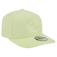Casquette ajustable 9FIFTY ton sur ton en forme de A des Canucks de Vancouver de New Era pour homme, vert clair