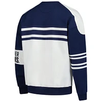 Men's Starter  White Vancouver Canucks Defense Fleece Crewneck Pullover Sweatshirt