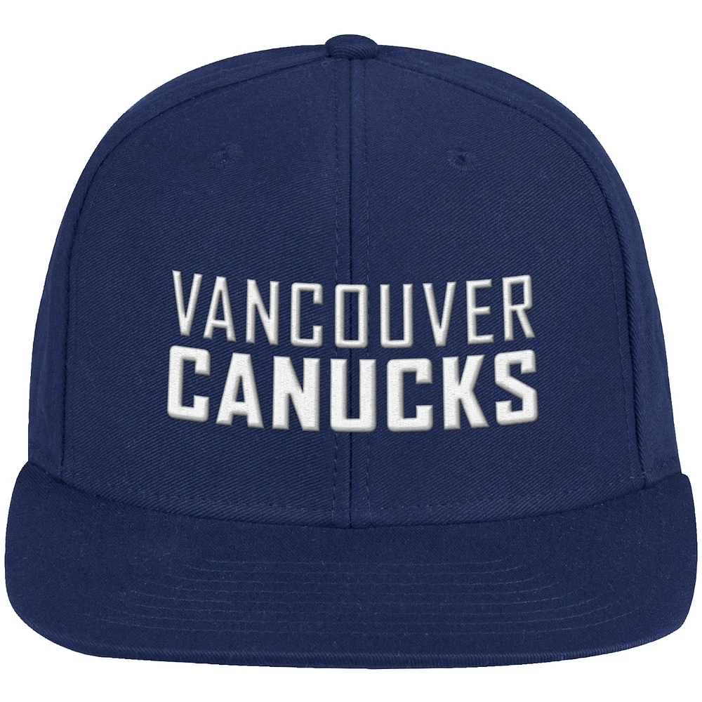 Équipe des Canucks de Vancouver adidas pour homme - Bleu - Casquette Snapback