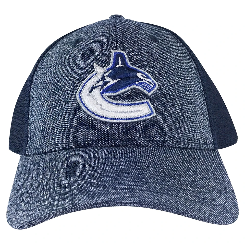 Men's American Needle Heather Navy Vancouver Canucks Flex Hat