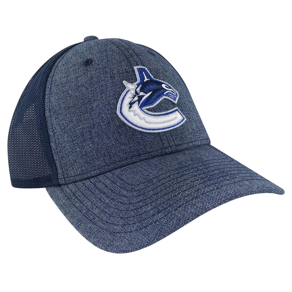 Men's American Needle Heather Navy Vancouver Canucks Flex Hat