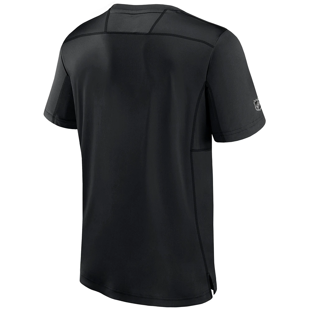 T-shirt authentique Pro Tech Fanatics pour homme, noir, Vancouver Canucks