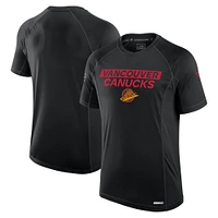 T-shirt authentique Pro Tech Fanatics pour homme, noir, Vancouver Canucks