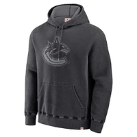 Men's Fanatics Black Vancouver Canucks Made Canada Fleece Pullover Hoodie