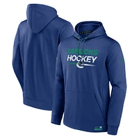 Sweat à capuche en molleton authentique bleu Fanatics des Canucks de Vancouver pour homme