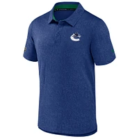Men's Fanatics  Blue Vancouver Canucks Authentic Pro Jacquard Polo
