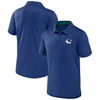 Men's Fanatics  Blue Vancouver Canucks Authentic Pro Jacquard Polo
