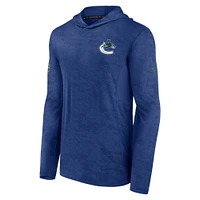 Men's Fanatics Blue Vancouver Canucks Authentic Pro - Pullover Hoodie