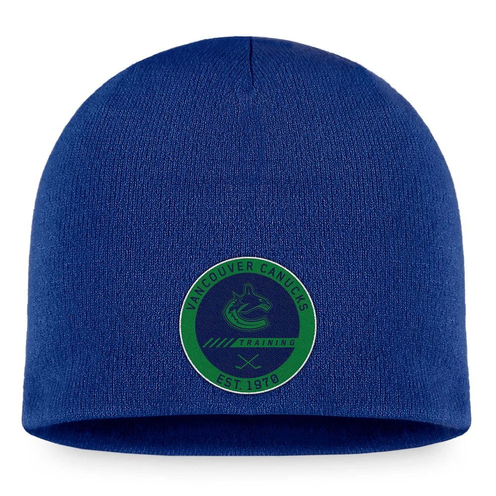 Men's Fanatics Blue Vancouver Canucks Authentic Pro Training Camp - Beanie