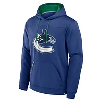 Men's Fanatics  Blue Vancouver Canucks Defender Pullover Hoodie