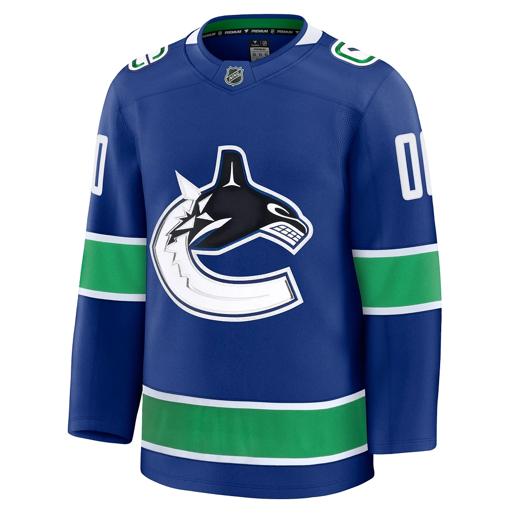Men's Fanatics Blue Vancouver Canucks Home Premium Custom Jersey