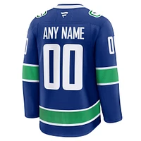 Men's Fanatics Blue Vancouver Canucks Home Premium Custom Jersey