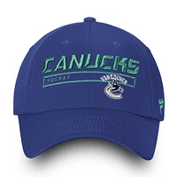 Men's Fanatics Blue Vancouver Canucks Team Authentic Pro Rinkside Fundamental Adjustable Hat