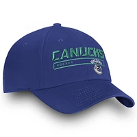 Men's Fanatics Blue Vancouver Canucks Team Authentic Pro Rinkside Fundamental Adjustable Hat