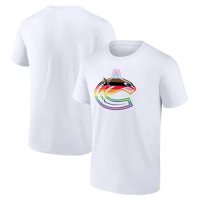 Vancouver Canucks Fanatics Branded Team Pride Logo T-Shirt - White