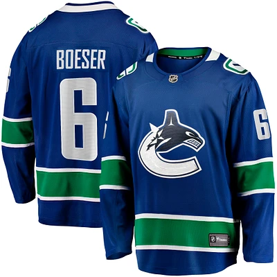 Maillot Breakaway à domicile des Canucks de Vancouver bleu Fanatics Brock Boeser pour hommes