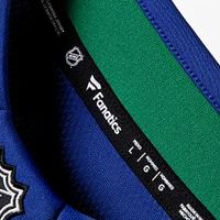 Fanatics pour hommes de marque Brock Boeser Bleu Vancouver Canucks Domicile - Maillot joueur échappé