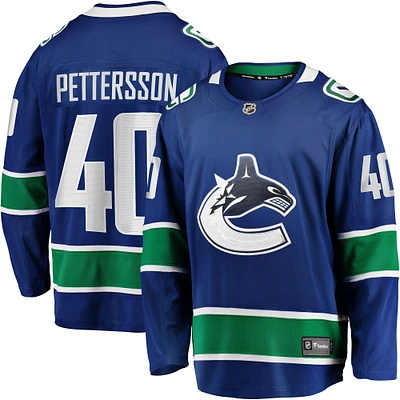 Fanatiques masculins de marque Elias Pettersson Blue Vancouver Canucks 2019/20 Domicile - Maillot Premier Breakaway Player