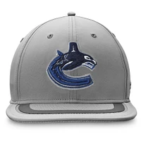 Casquette snapback authentique Pro Home Ice des Canucks de Vancouver pour homme, gris