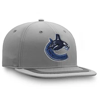 Casquette snapback authentique Pro Home Ice des Canucks de Vancouver pour homme, gris