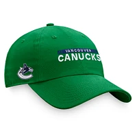 Men's Fanatics Kelly Green Vancouver Canucks 2022 NHL Draft - Authentic Pro Rink Adjustable Hat