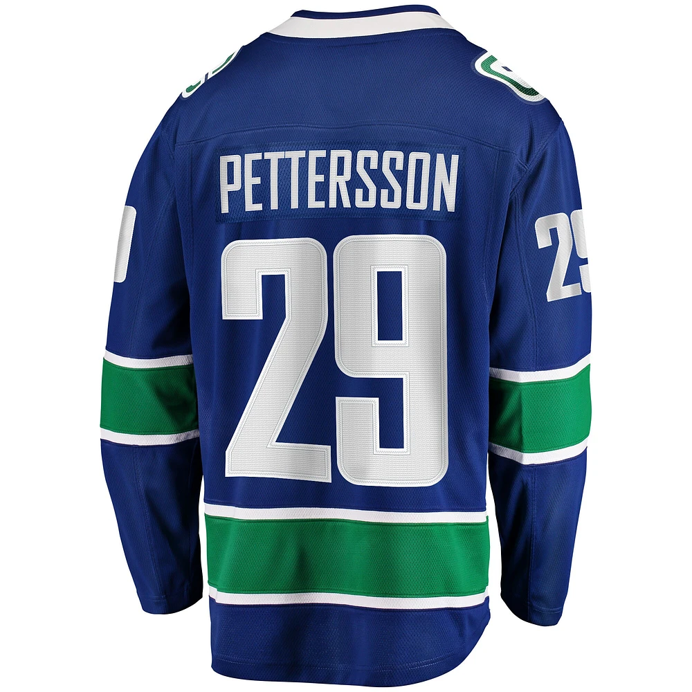 Men's Fanatics Marcus Pettersson Blue Vancouver Canucks Home Breakaway Jersey