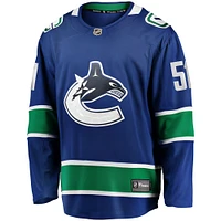 Fanatics pour hommes Mark Friedman bleu Vancouver Canucks domicile Premier maillot de joueur échappé