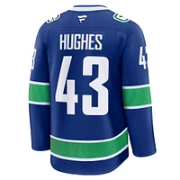 Men's Fanatics Quinn Hughes Blue Vancouver Canucks Home Premium Player Jersey