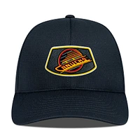 Casquette ajustable Skylight Zephyr noire pour homme des Vancouver Canucks de Levelwear