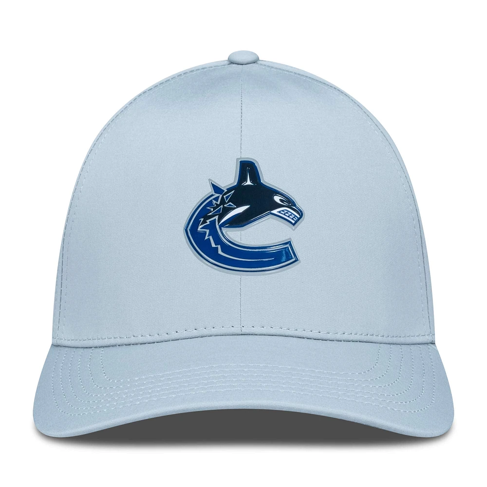 Casquette Zeta Insignia Core Flex grise pour homme des Vancouver Canucks de Levelwear