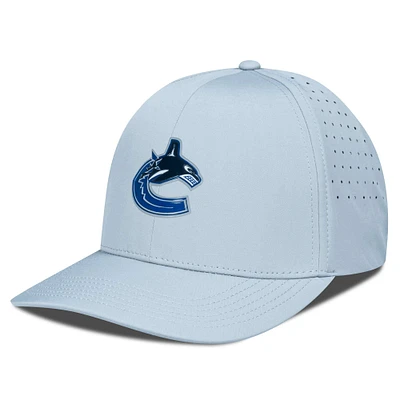 Casquette Zeta Insignia Core Flex grise pour homme des Vancouver Canucks de Levelwear