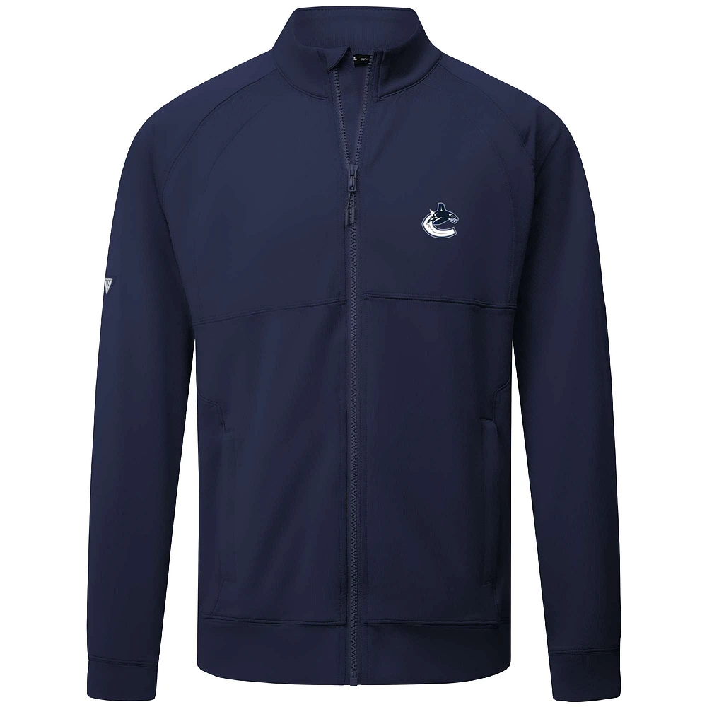 Veste à glissière intégrale Insignia Core bleu marine pour homme de Levelwear Vancouver Canucks
