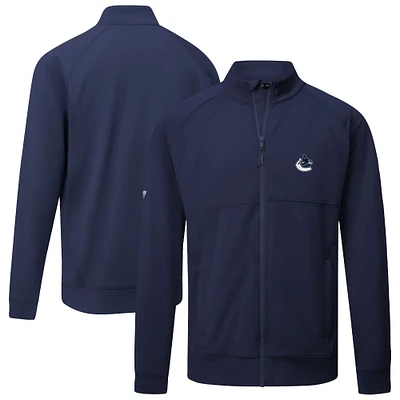 Veste à glissière intégrale Insignia Core bleu marine pour homme de Levelwear Vancouver Canucks