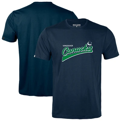 Men's Levelwear Navy Vancouver Canucks Richmond Retro Team 2.0 T-Shirt