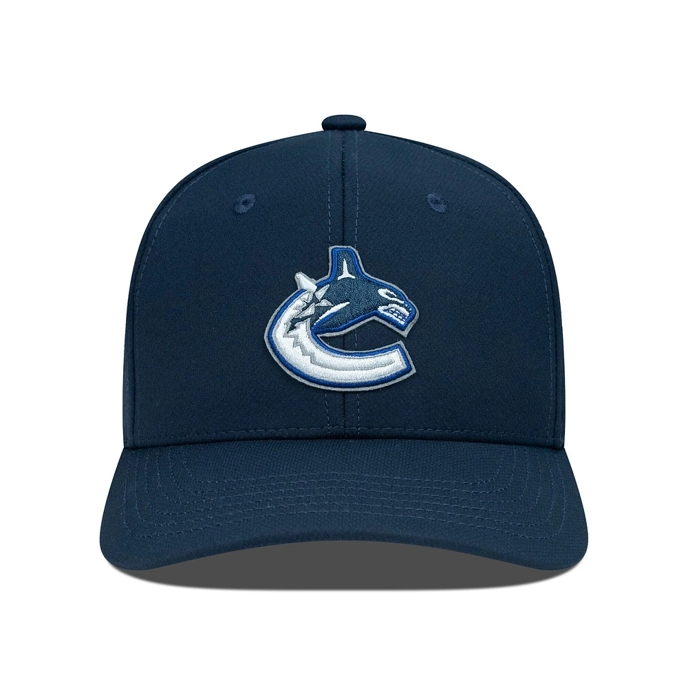 Casquette Rise Flex bleu marine pour homme des Vancouver Canucks de Levelwear