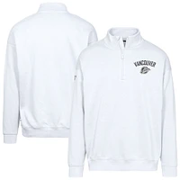 Men's Levelwear  White Vancouver Canucks Murray City Capsule Quarter-Zip Sweatshirt