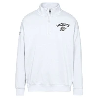 Men's Levelwear  White Vancouver Canucks Murray City Capsule Quarter-Zip Sweatshirt
