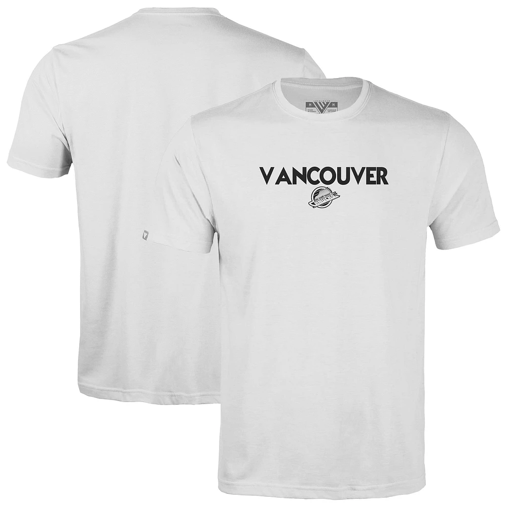 T-shirt Richmond City Capsule blanc pour homme des Vancouver Canucks de Levelwear