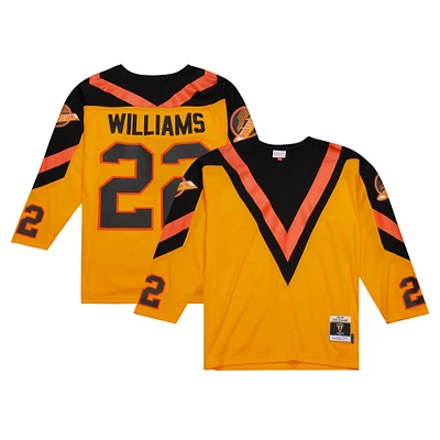 Maillot de joueur la ligne bleue Mitchell & Ness Dave Williams jaune des Canucks Vancouver 1981/82 pour hommes