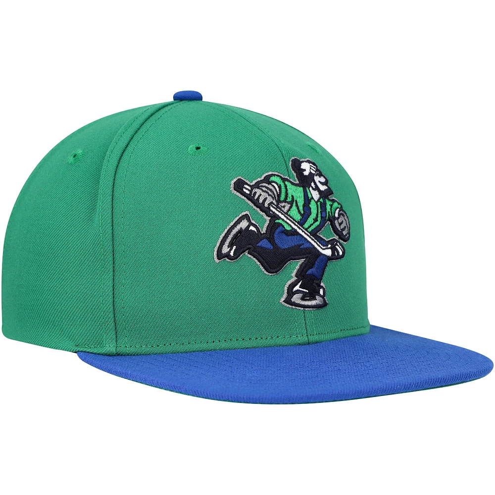 Casquette pour homme Mitchell & Ness verte Vancouver Canucks Core Team Ground 2.0 Snapback