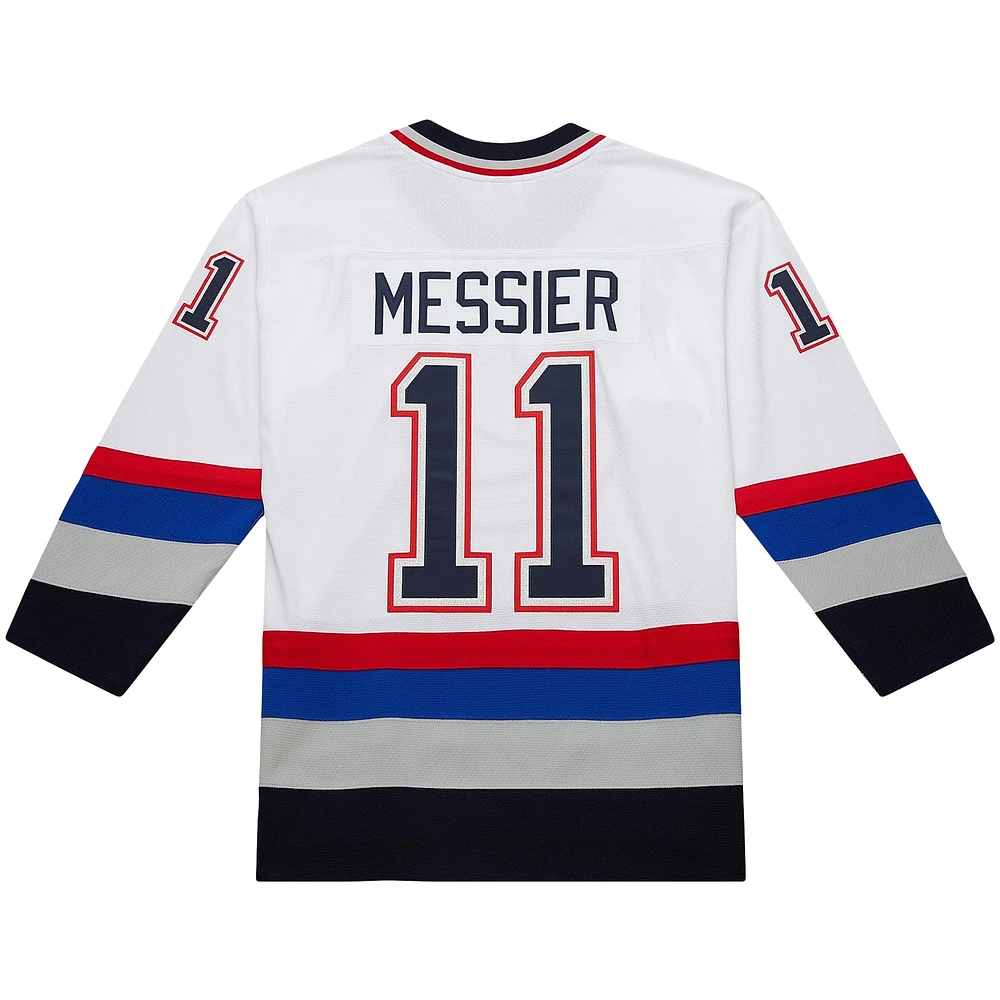 ESL CANUCK WHITE 1997 MARK MESSIER MITCHELL & NESS MEN'S NHL POWER PLAY JERSEYS - CA JERMENHTC