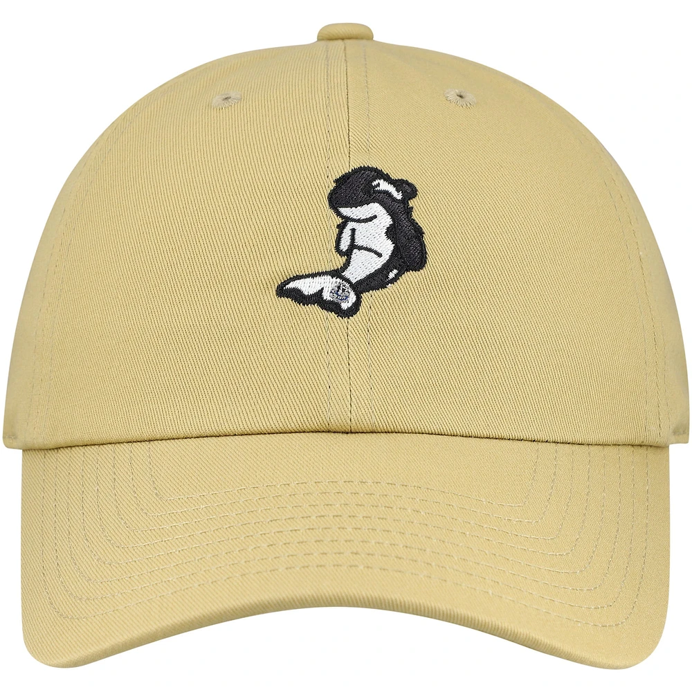 Men's Mitchell & Ness  Tan Vancouver Canucks Plush Doll Adjustable Dad Hat