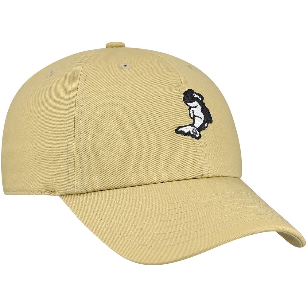 Men's Mitchell & Ness  Tan Vancouver Canucks Plush Doll Adjustable Dad Hat