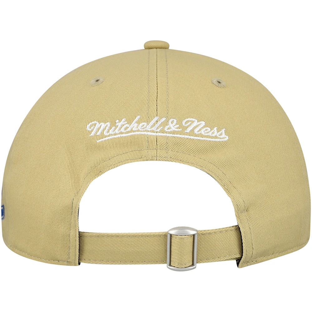 Men's Mitchell & Ness  Tan Vancouver Canucks Plush Doll Adjustable Dad Hat