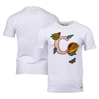 T-shirt blanc avec lettre de printemps des Canucks Vancouver Mitchell & Ness pour hommes