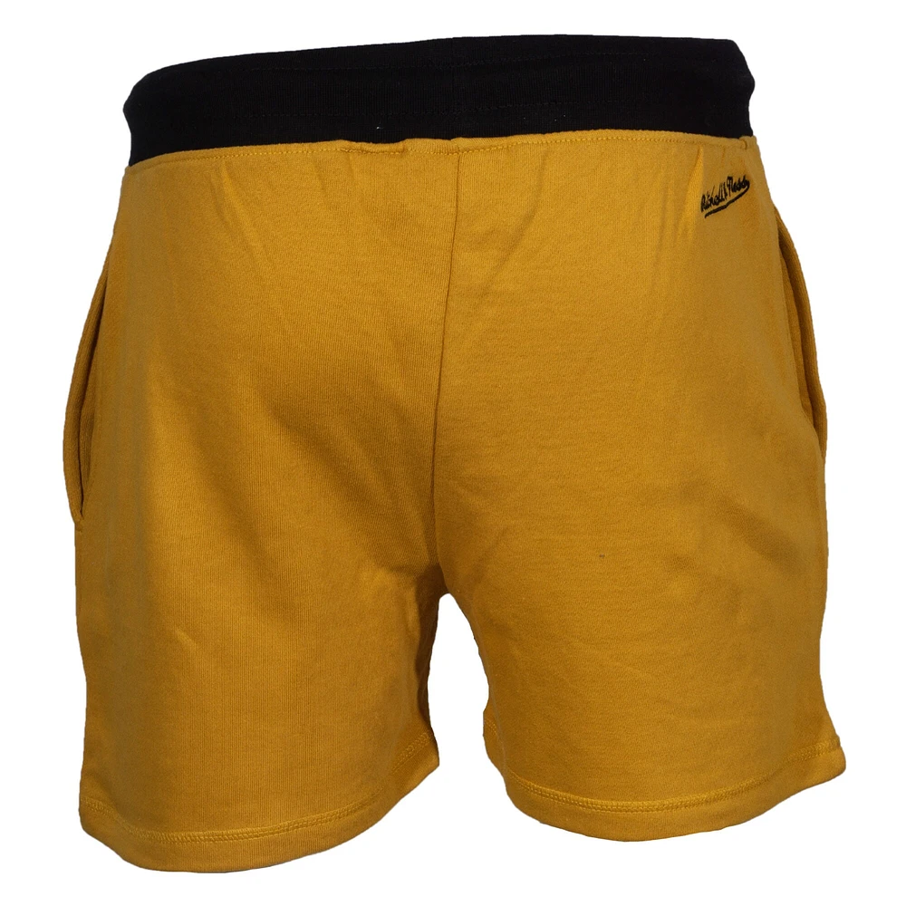 Men's Mitchell & Ness Yellow Vancouver Canucks Eye Of The Tiger Shorts